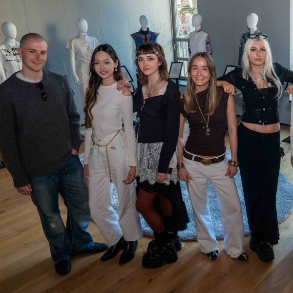 2nd year fashion students with their finished co-ord garments.